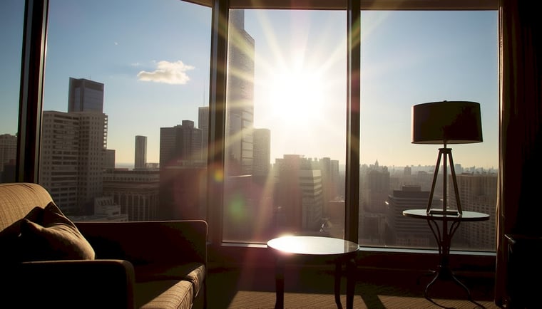 sun-shines-through-window-building